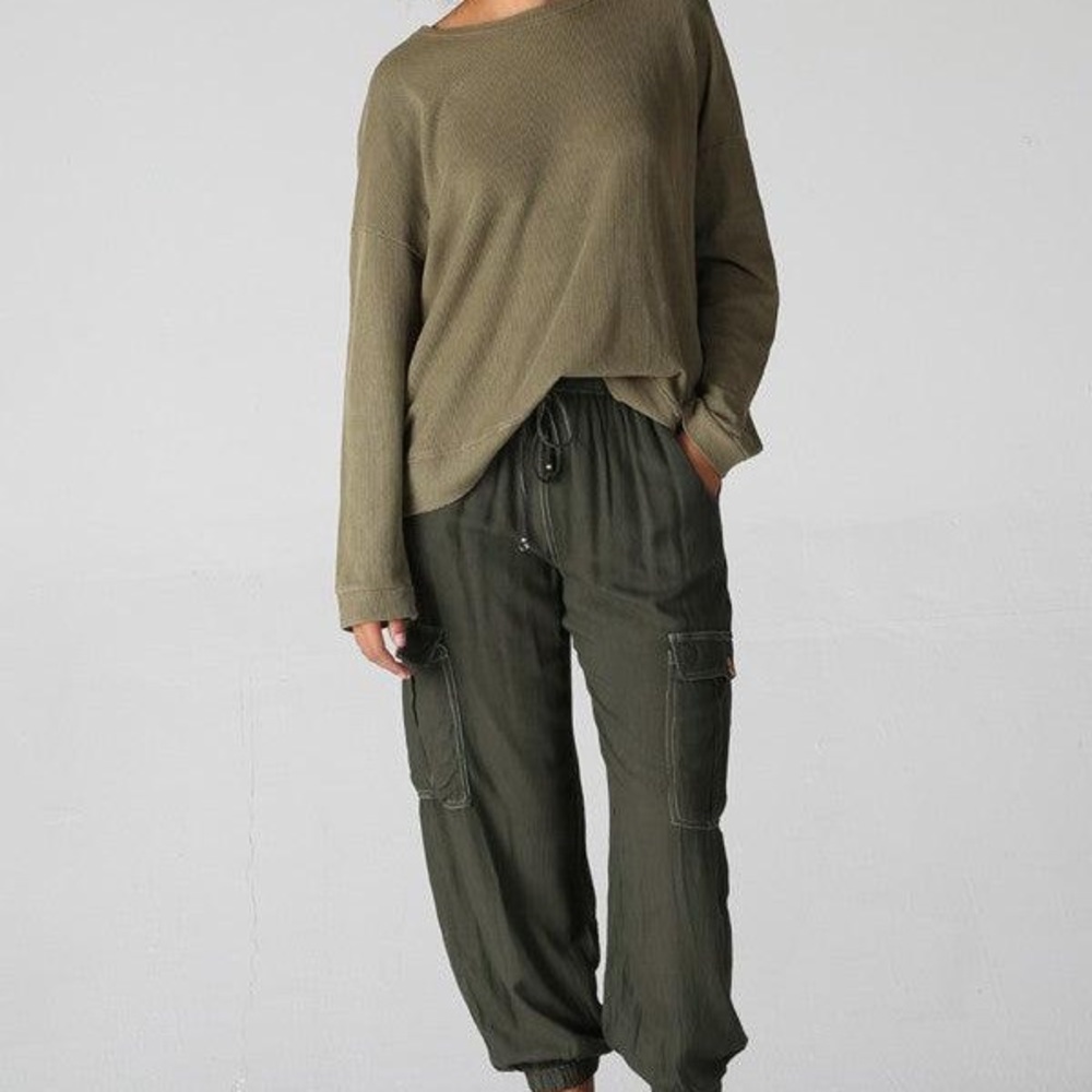 Olive Green Angie’s Cargo Jogger Pants Size Small 💚 So Beyond Comfy